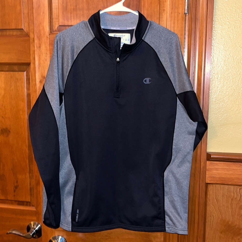 Champion black/gray 1/4 zip men’s large